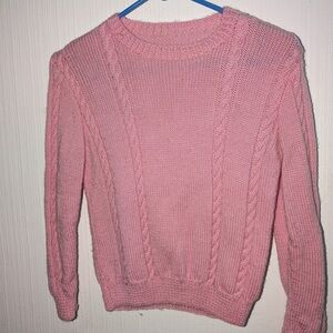 Othr Pink Cable Knit Kids Puffer Jacket